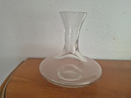 Dekanter Karaffe Glas klar Flaschenform guter Zustand