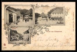 AK Gümmenen, Gasthaus zum Bären, Straßenpartie