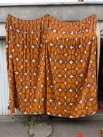 Vintage 60er 70er Jahre Vorhang Orange Muster