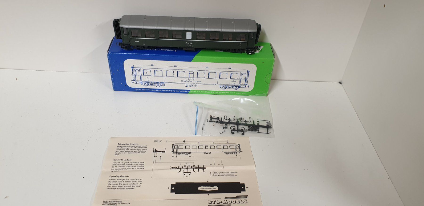 Modellini di ferrovie: STL-Models RhB Personenwagen – Usato da Geroldswil venduto da TopTrain54
