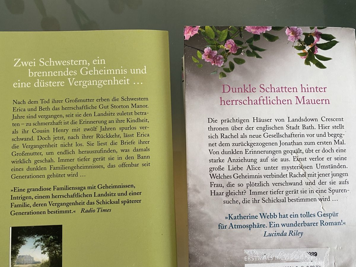 Libri: Katherine Webb, 2 Bücher – Usato da Therwil venduto da Blume814 1