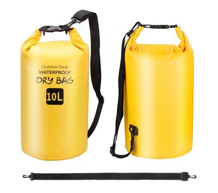 Sac à dos Sec étanche avec Anse réglable 10L JAUNE