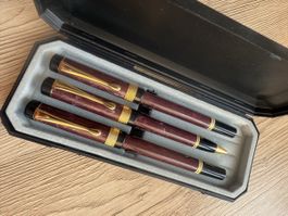 3-teiliges Schreibset mit Füllhalter und 2 Kugelschreibern 