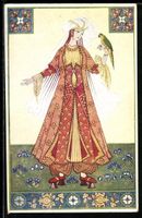 sign. J. Nillinin: Persische Frau mit Pa