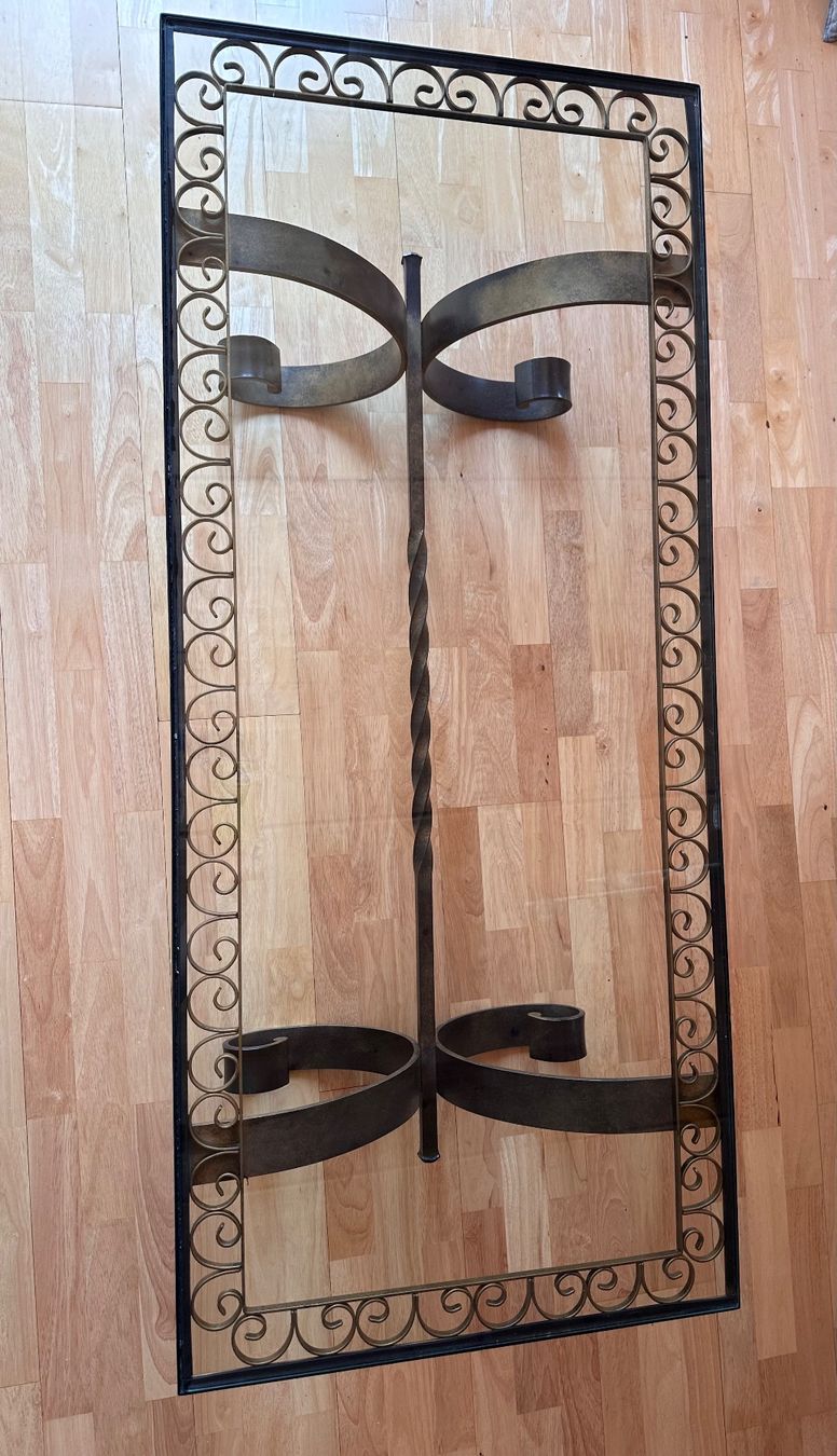 Tische: Couchtisch Vintage Eisen und Glas – Gebraucht aus Uetikon am See von manoka1
