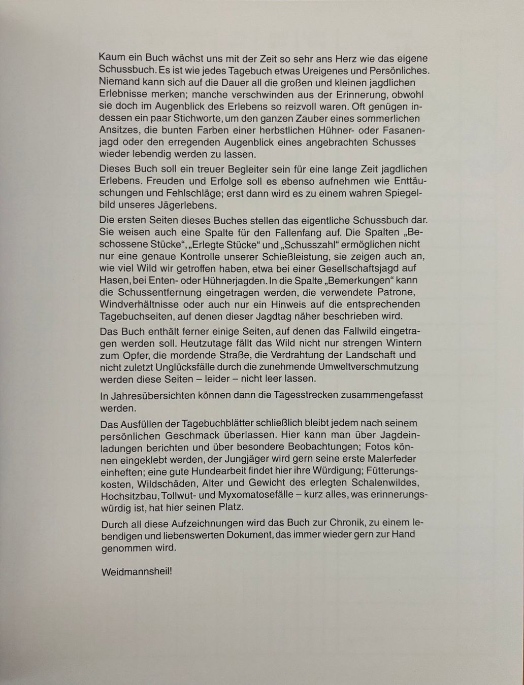 Libri: Schussbuch: Jagdaufzeichnungen – Nuovo (secondo la descrizione) da Sarnen venduto da Livres 3