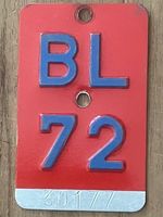 BL 72 - VELONUMMER - FAHRRADSCHILD - PLAQUE DE VELO - BL 72