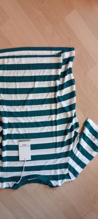 Marco Polo Shirt Petrol gestreift Gr. XS