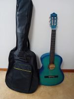 Acoustic Guitar Blue with Gig Bag 3/4 Size Used