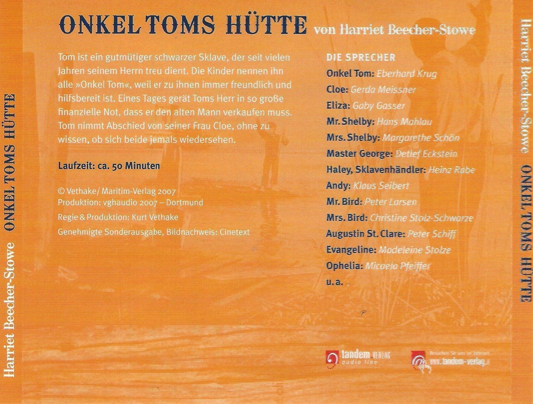 CDs: ONKEL TOMS HÜTTE - CD – D'occasion à Greifensee par scharmant 1