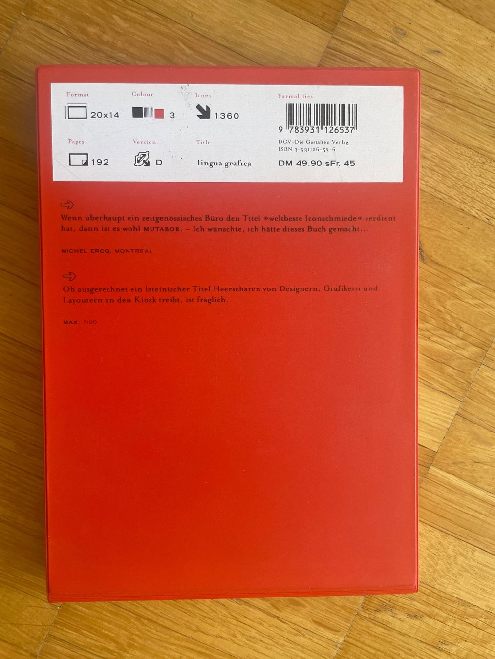 Libri: Lingua Grafica, Mutabor, 2004 – Usato da Zürich venduto da Chrigelvelo 1