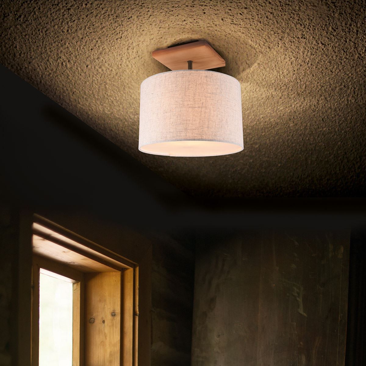 Lampadari & plafoniere: Deckenleuchte, Stoffschirm, 35 cm Ø – Nuovo (secondo la descrizione) da Kreuzlingen venduto da Smart-Light 1