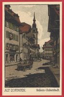 ALT-ZOFINGEN KELLERN-UNTERSTADT, KÜNSTLERKARTE ERNST