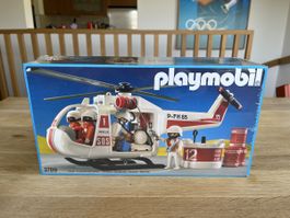 1987 Playmobil System Rescue Helicopter Rettungshubschrauber