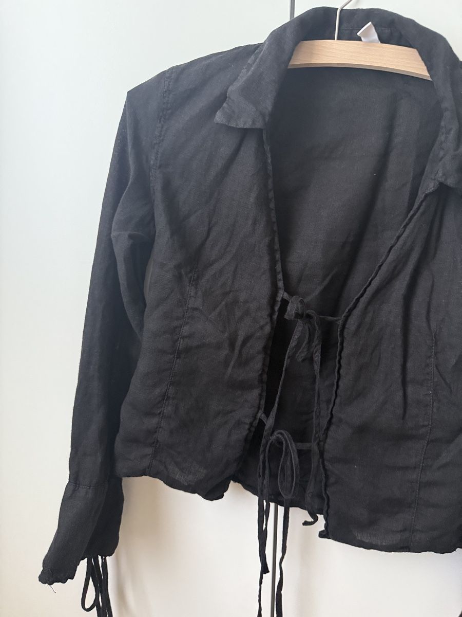 Zara Camicette: Damen Leinen Bluse schwarz Grösse S, neu – Nuovo (secondo la descrizione) da Gümligen venduto da kleiderschrankbe6 2