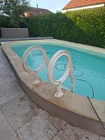 Pool-Leiter mit 4 Stufen aus PVC
