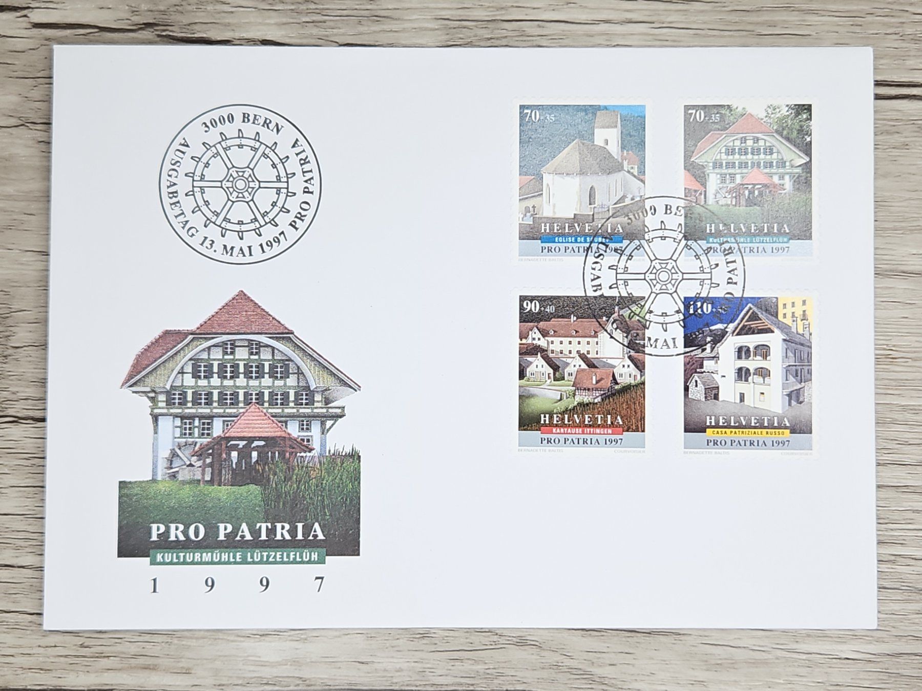 Tutti i francobolli: CL03 Enveloppe + Timbre Suisse 1997 – Usato da Cousset venduto da Patrick_Collections