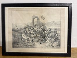 Lithographie Studentica 1845 C. Meissner 