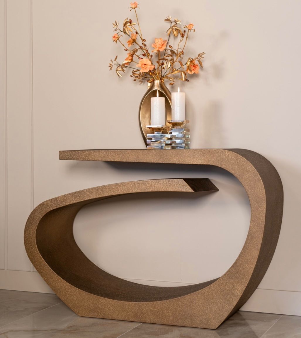Tavoli: RICHMOND INTERIORS**Console Alhambra brushed gold – Nuovo e nell'imballaggio originale da Ruswil venduto da Miami-2026