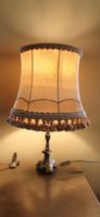 Tischlampe Messingmit Fransen im Vintage Stil