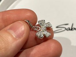Thomas Sabo Charm Schleife 🎀 Silber, Zirkonia 💎 Neuwertig!