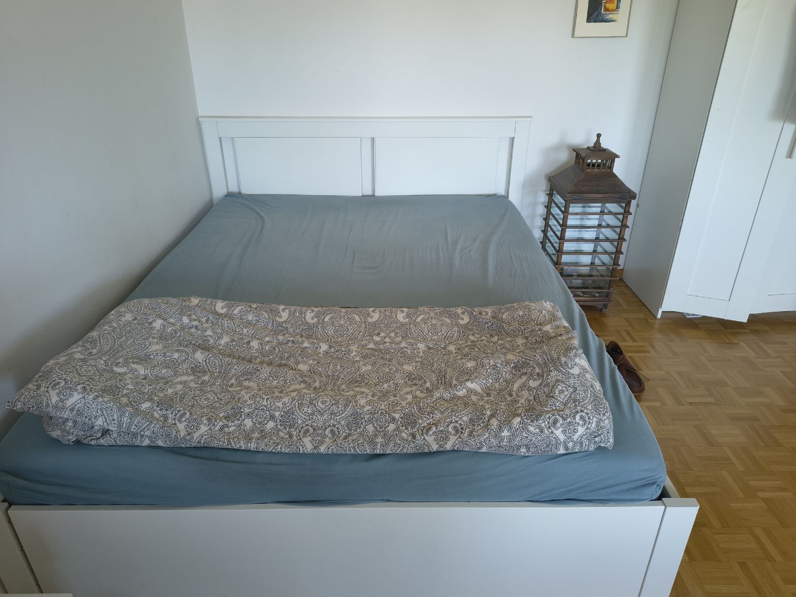 Ikea Letti: White Bed Frame w/ Drawers - 160x200cm – Usato da Dübendorf venduto da jai_g72w