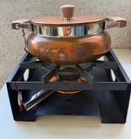 Fondue-Set Stoeckli Kupfer mit Rechaud guter Zustand