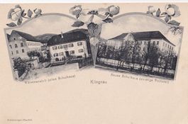 Klingnau Waisenanstalt (altes Schulhaus) und neues Schulhaus