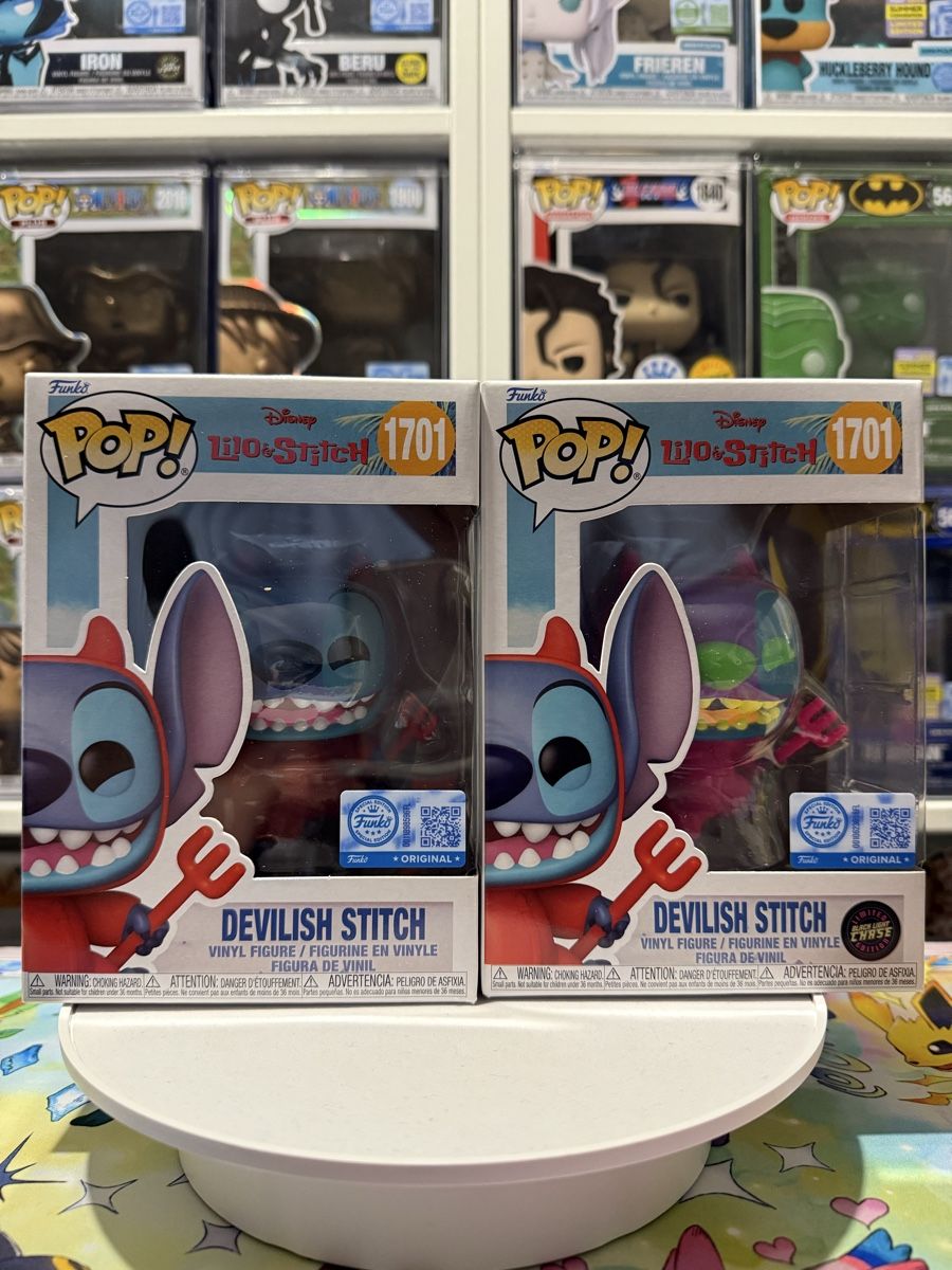 Funko Statuette: Funko Pop! Disney Devilish Stitch #1701 Normal and Chase – Nuovo (secondo la descrizione) da Flüelen venduto da alex_y88