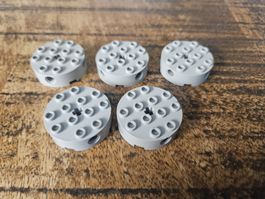 lego 6222 lot de 5 pièces Light Bluish Gray Brick, Round