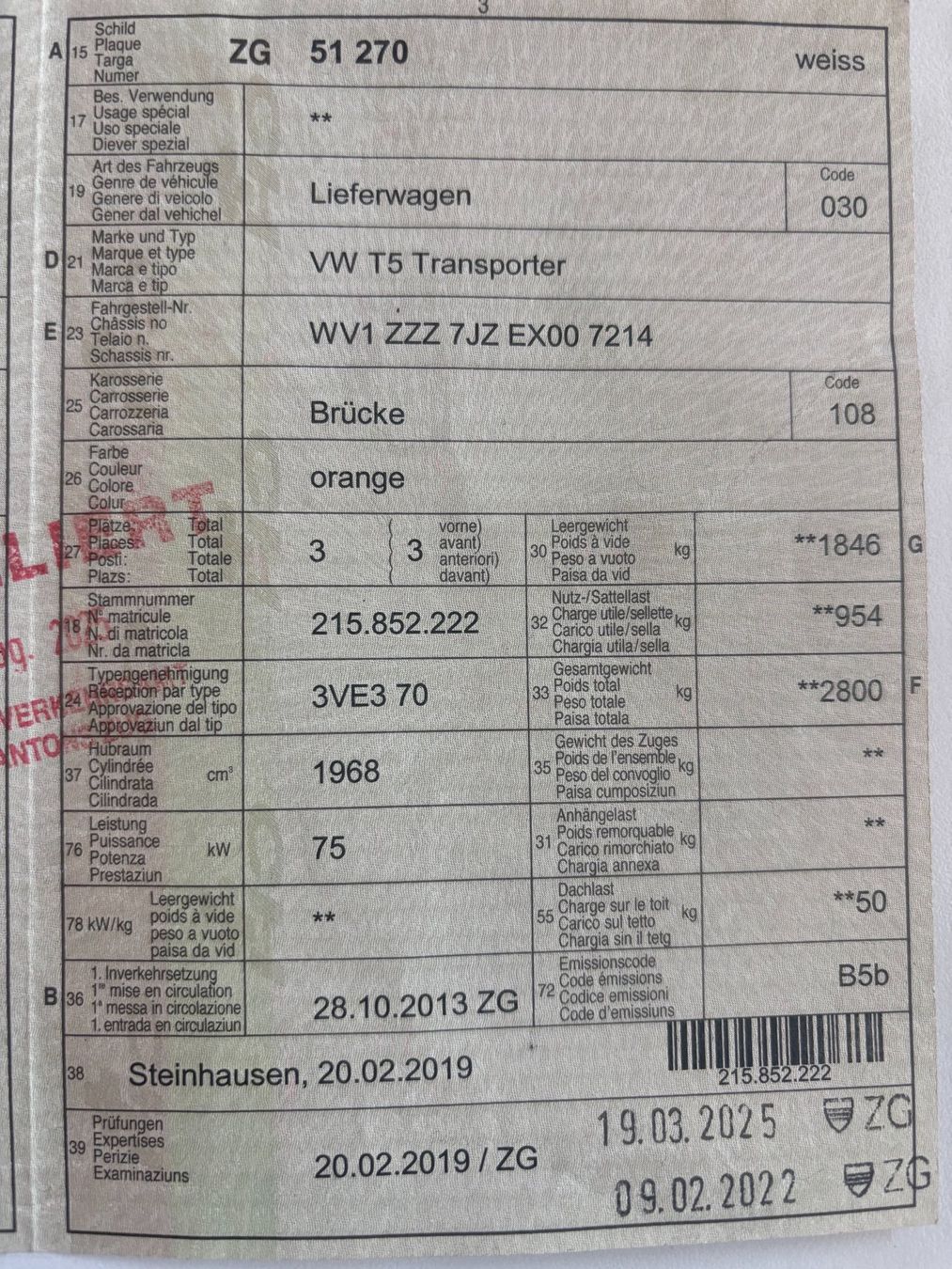 VW Véhicules utilitaires: VW T5 Transporter mit Brücke/ Verdeck – D'occasion à Rothenthurm par schwinger21 9