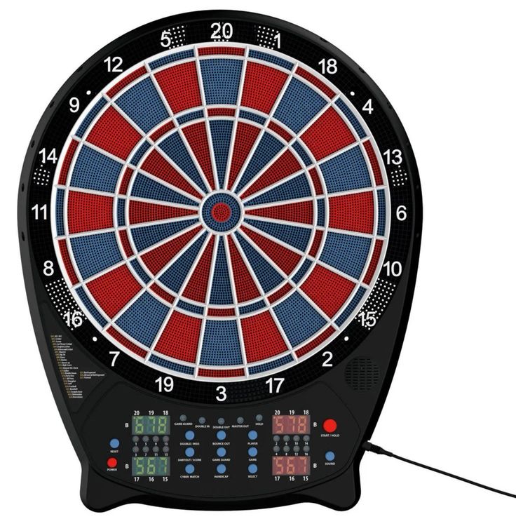 Dartbord - Elektronisch - LCD-display - 18 spellen - veelkleurig