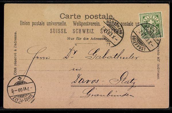 Cartoline postali: Litho Rorschach, Restaurant Bäumlistork – Usato da Berlin venduto da bartko-reher 1