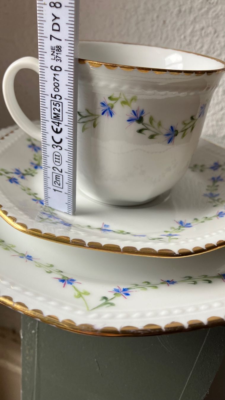 Set di piatti: ensemble vaisselle peint à la main handbemalt Gerichte – Usato da St-Cierges venduto da LeRegain 3