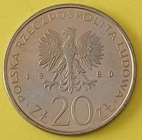 20 Zloty Gedenkmünze - Olympia Moskau 1980 - Polen 1980
