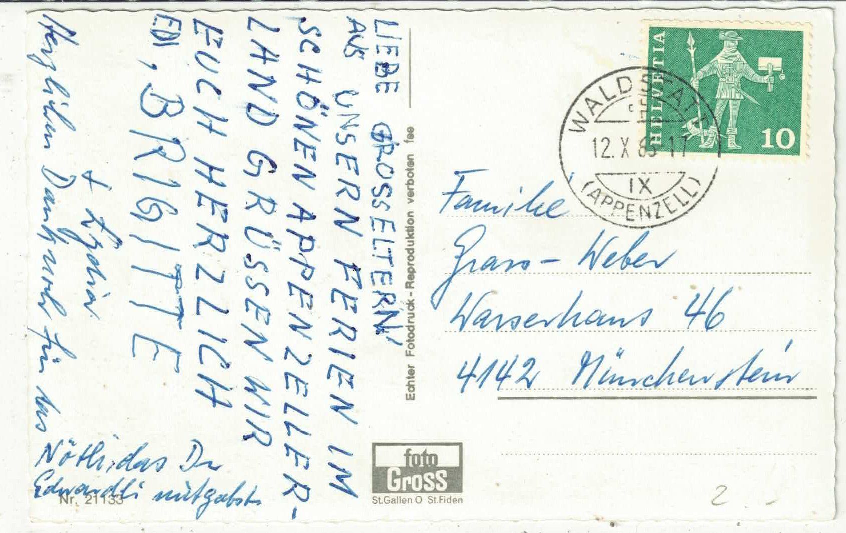 Cartes postales: Waldstatt - Erholungsheim Sommerhalde – D'occasion à Ettingen par Kartenplanet 1