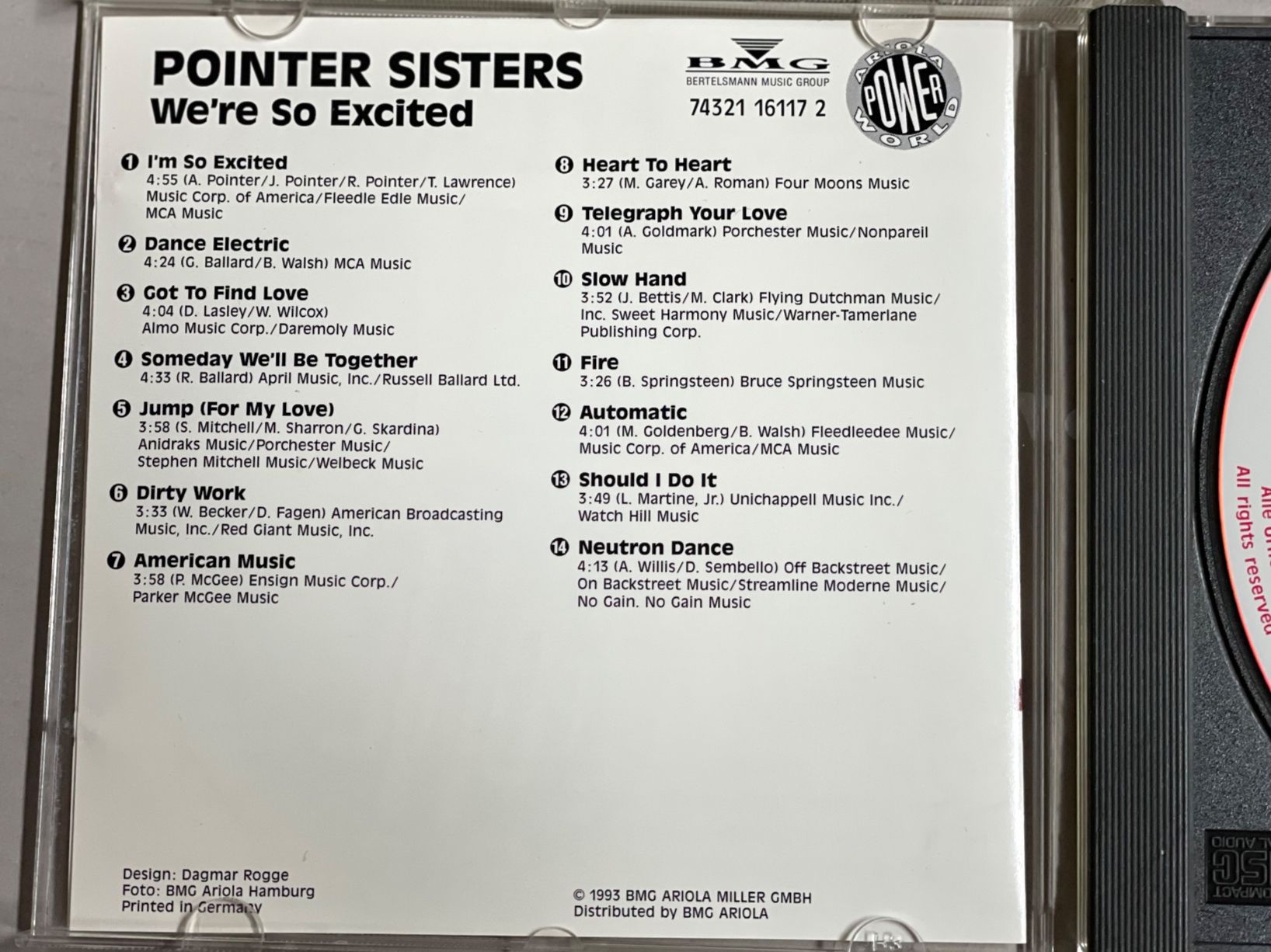 CDs: Pointer Sisters-We're So Excited - Soul Disco-Top – Gebraucht aus Muri b. Bern von AdidasCollector 3