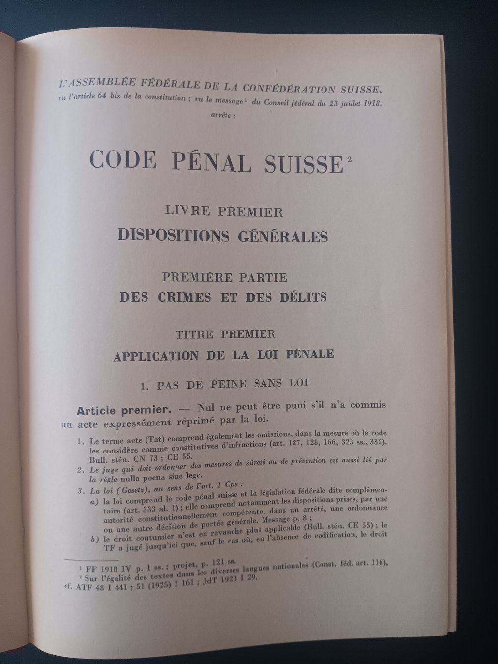 Bücher: code penal suisse 1942 - édition romande commentée – Gebraucht aus Lausanne von Grabock 3