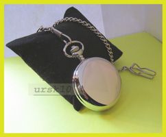 Neue Silber mit Weiss schöne Taschenuhr inkl. Kette