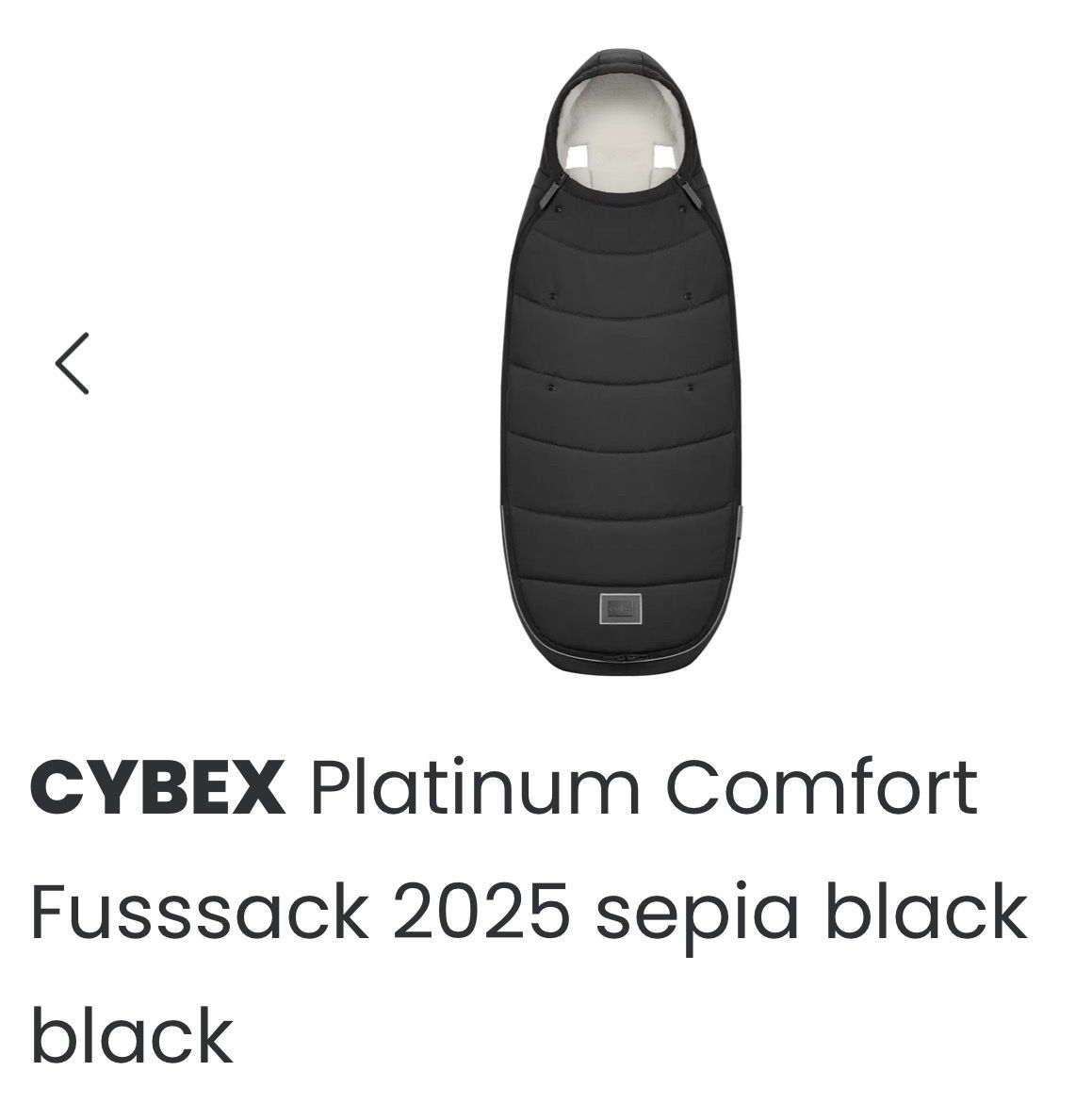 Cybex Schlafsäcke: CYBEX Platinum Winterfusssack Schwarz - Neu! – Gebraucht aus Engelburg von Galena92