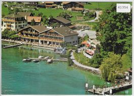 Flugaufnahme Strandbad Seeblicl Faulensee-Spiez