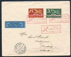 1. Postflug St.Gallen - Vaduz 31.August 1930