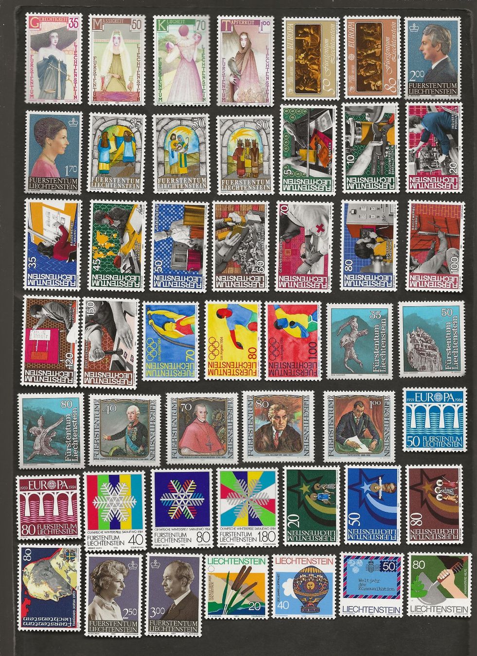 Tous les timbres: 135 Marken Liechtenstein postfrisch – D'occasion à Au ZH par xelagreb01 1