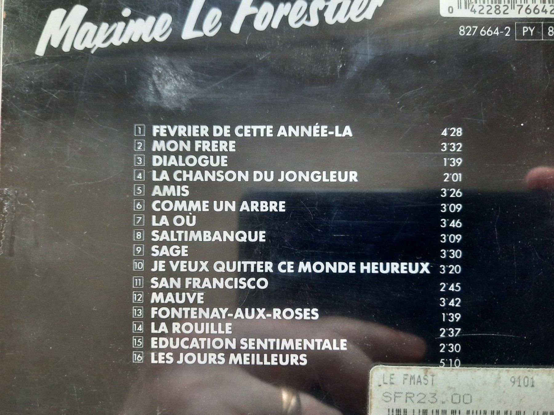 CDs: CD Maxime Le Forestier - Master série – D'occasion à Pully par bro_n52j 2