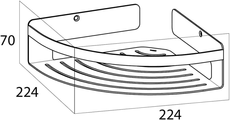 Portasapone: Tiger Caddy Eckkorb Edelstahl 224x224mm – Nuovo e nell'imballaggio originale da Bottighofen venduto da zaap 4