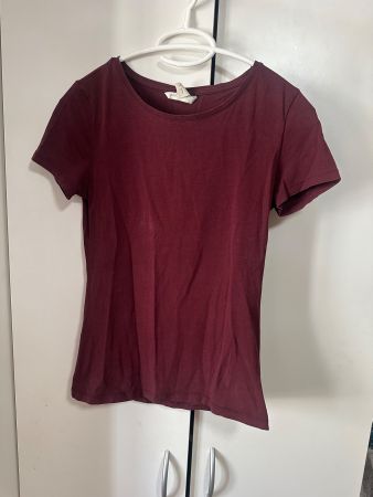 Damen T-Shirt Weinrot Grösse S gebraucht