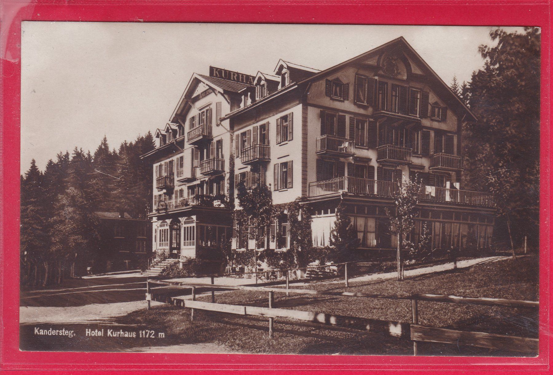 Cartoline postali: KANDERSTEG, HOTEL KURHAUS 1172m – Usato da Oberrieden venduto da Gebirgsstelze