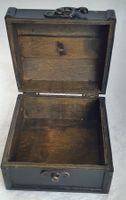 Schönes Kästchen schwarz Vintage Stil Schatztruhe Deko