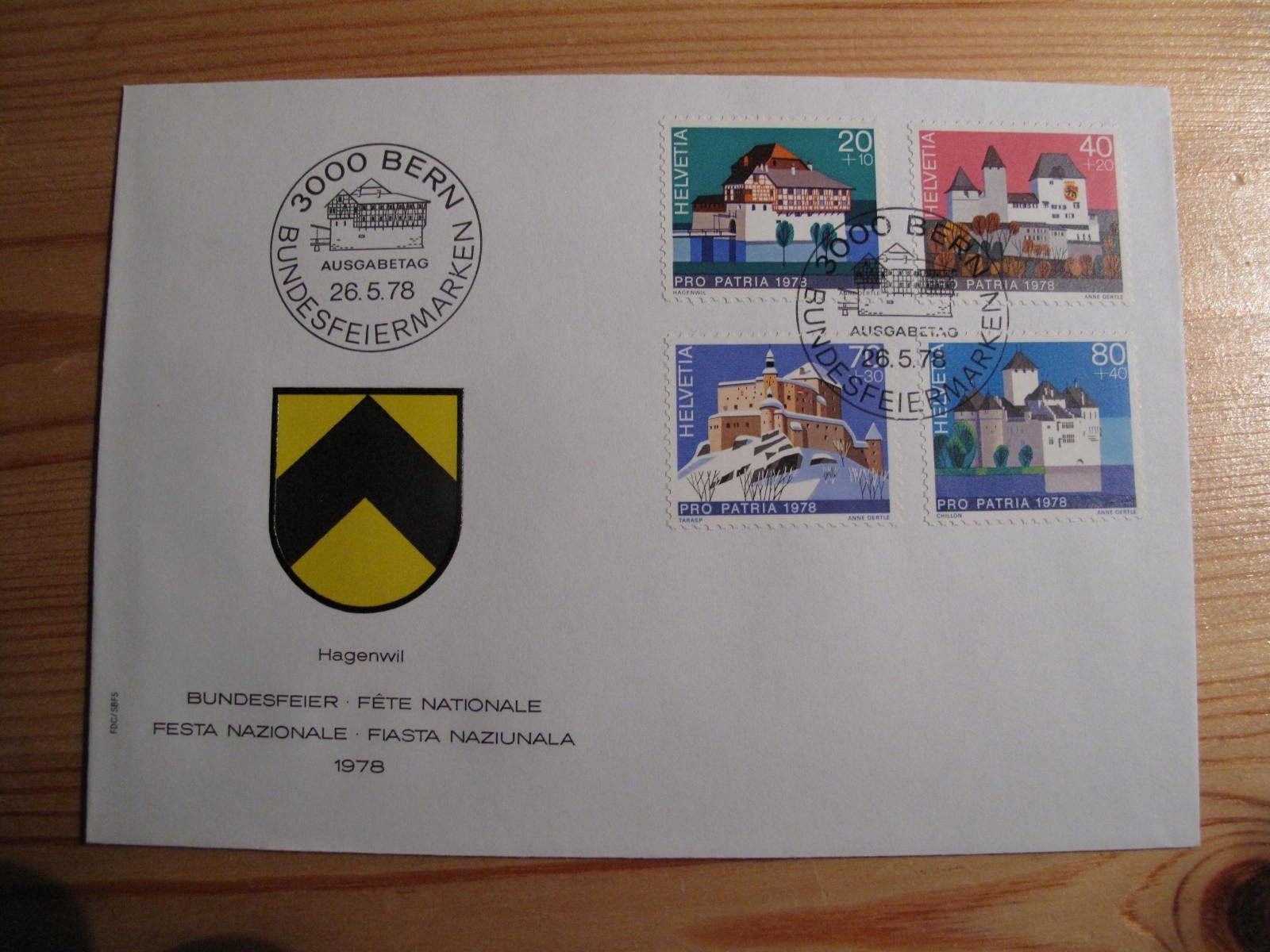 Tutti i francobolli: Pro Patria 1978 FDC – Usato da Wil SG venduto da fva01
