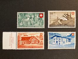 Pro Patria 1946 - komplette Serie ** (ZNr 30, 31, 32, 33)